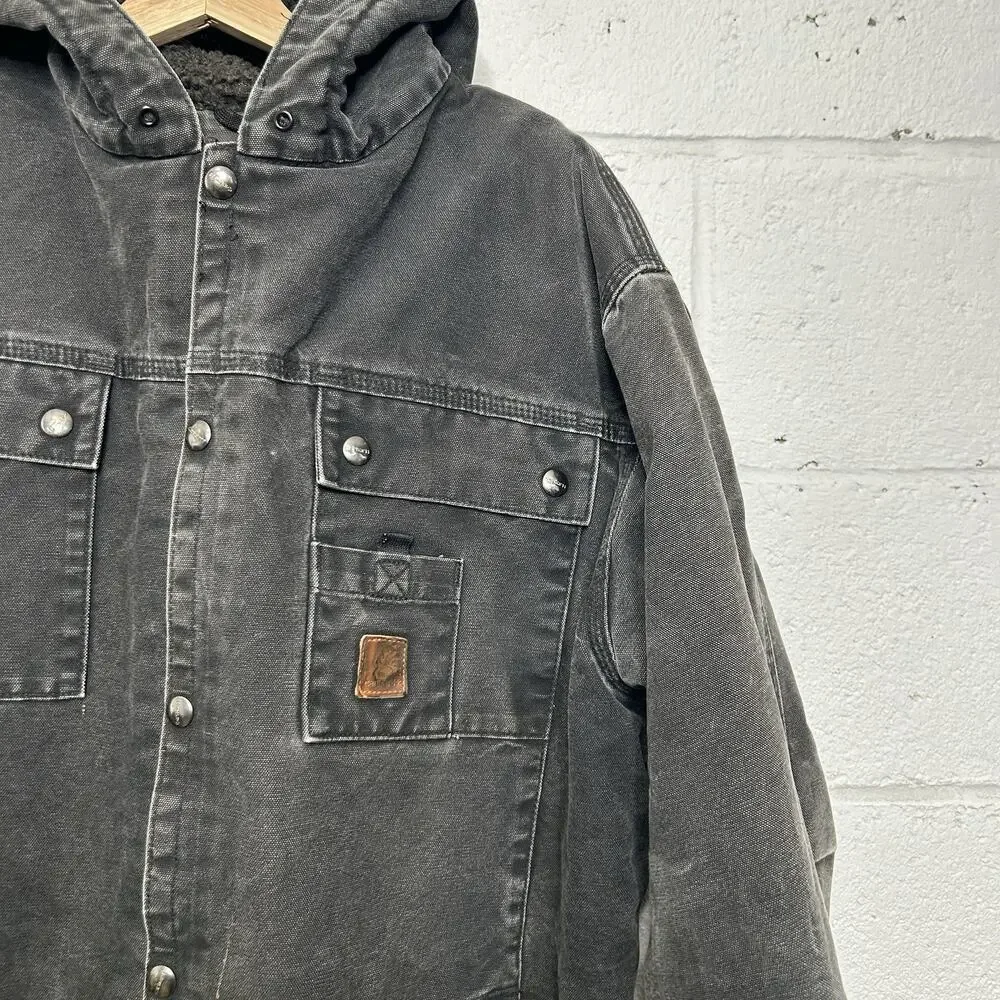 Carhartt Sandstone Hooded Multi-Pocket Jacket “Black” J284 - Picture 3 of 16